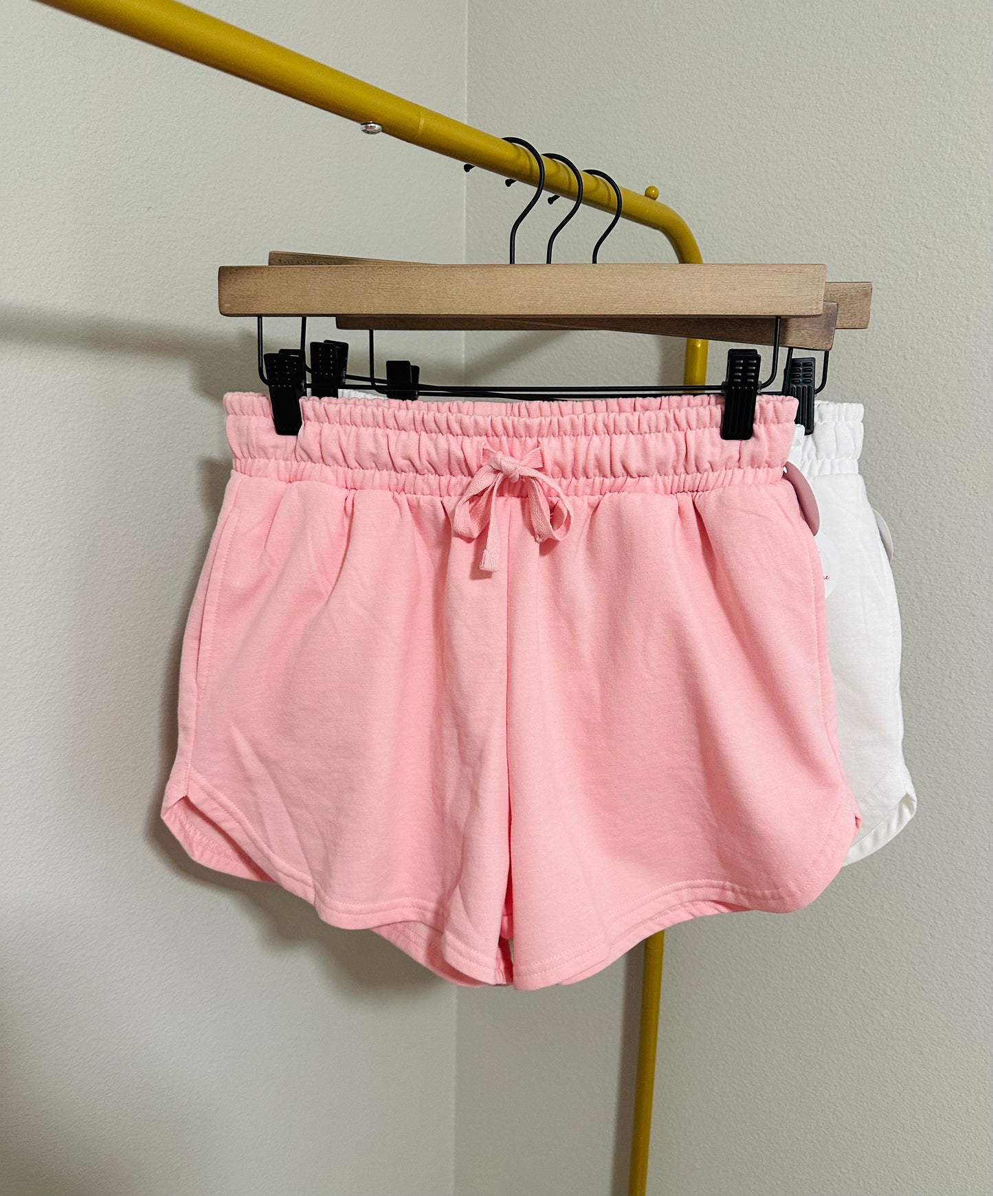 Pink sweat shorts